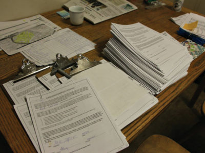 Piles of papers