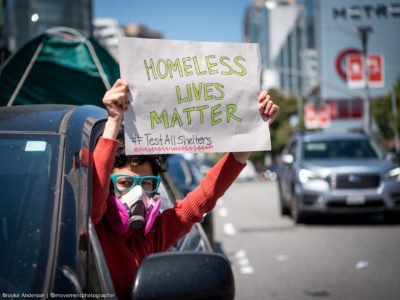 homeless lives matter sign