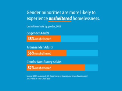 gender minorities are more likely to be homeless