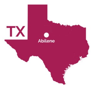 Map of Abilene, TX