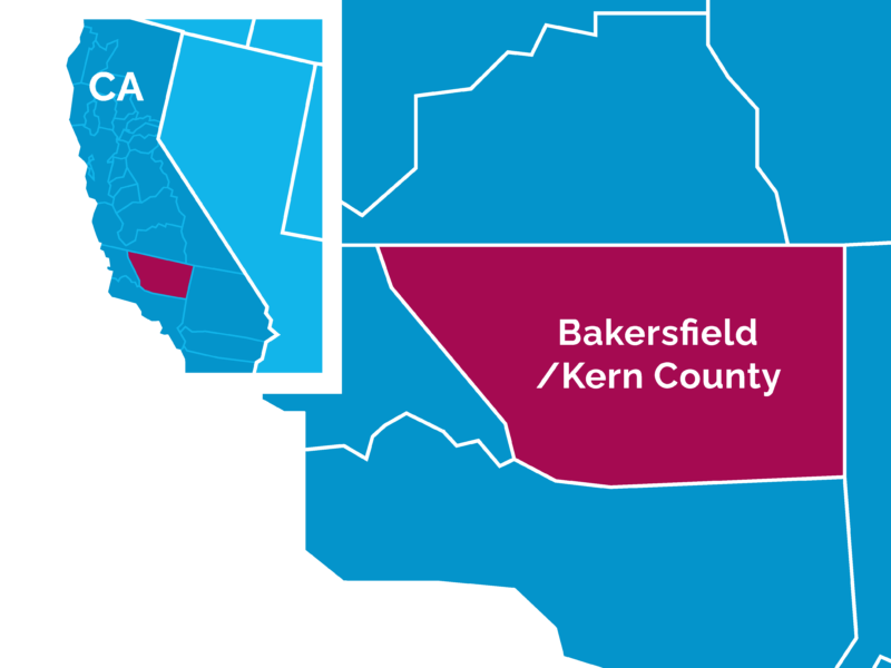 Bakersfield and Kern County Map