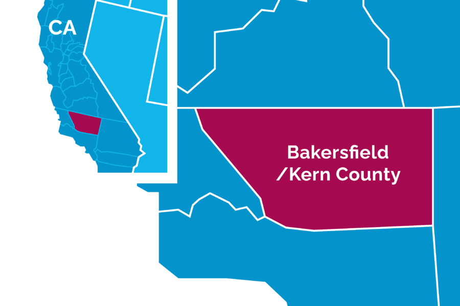 Bakersfield and Kern County Map