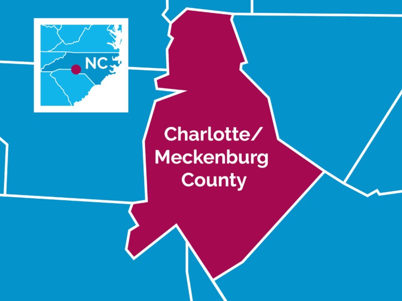 Map of Charlotte-Mecklengburg, NC