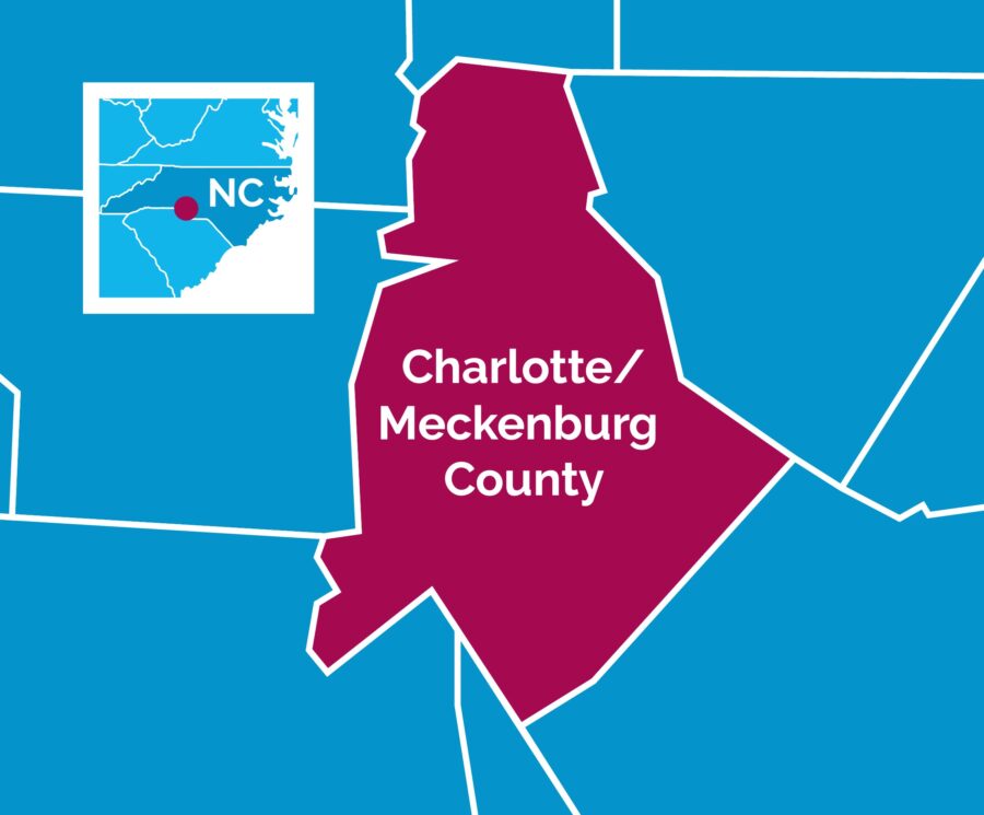 Map of Charlotte-Mecklengburg, NC