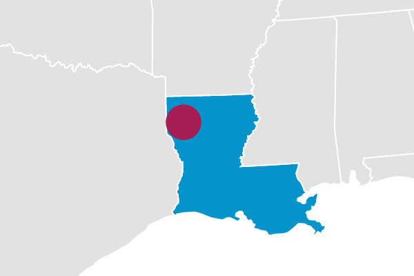 Northwest Louisiana map