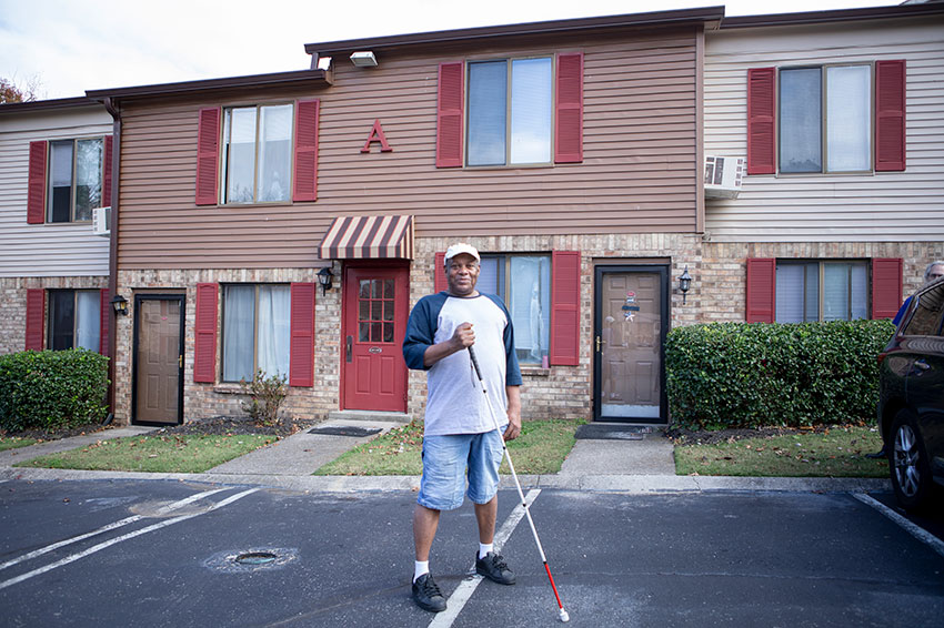 Raymond is a veteran tenant at Glastonbury Woods apartment in Nashville.